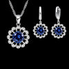 Floral Pendant Necklace & Hoop Earrings Set | Braviixx