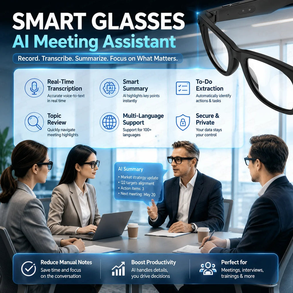 W610T Camera Smart Glasses with AI Translation | Braviixx