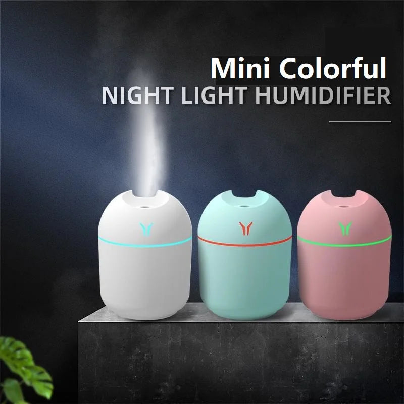 Mini USB Humidifier | 250 ml Tank & LED Colour Light | Braviixx