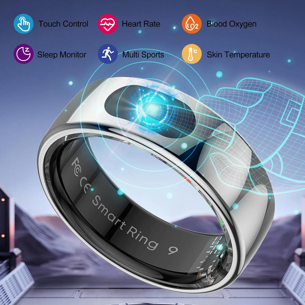 R08 Touch-Control Smart Ring with Wellness Tracking | Braviixx
