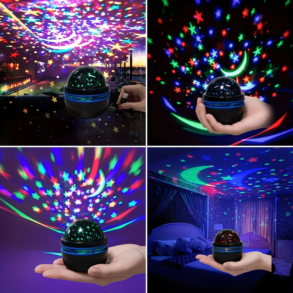 Star & Moon LED Projector Light | USB Powered & Colour Modes | Braviixx