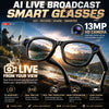 13MP AI Camera Smart Glasses with Open-Ear Audio | Braviixx