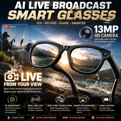 13MP AI Camera Smart Glasses with Open-Ear Audio | Braviixx