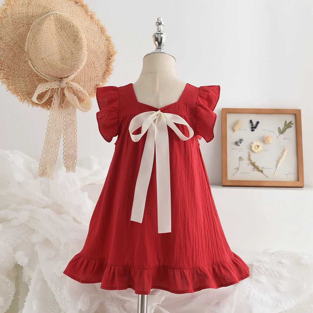 Girls' Cotton A-Line Party Dress | Sleeveless Kids Dress 2T–6T | Braviixx