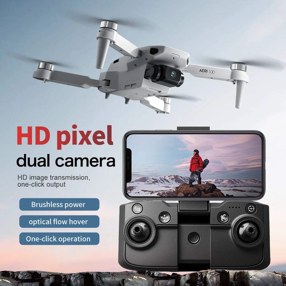 Foldable 4K Camera Drone with FPV Goggles Option | Brushless Quadcopter | Braviixx