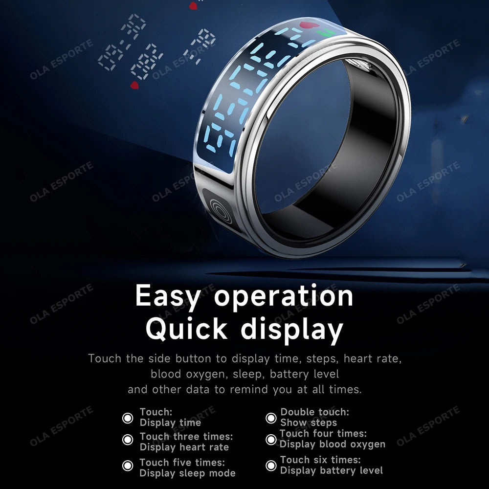 Screen Display Smart Ring with Activity Tracking | Braviixx