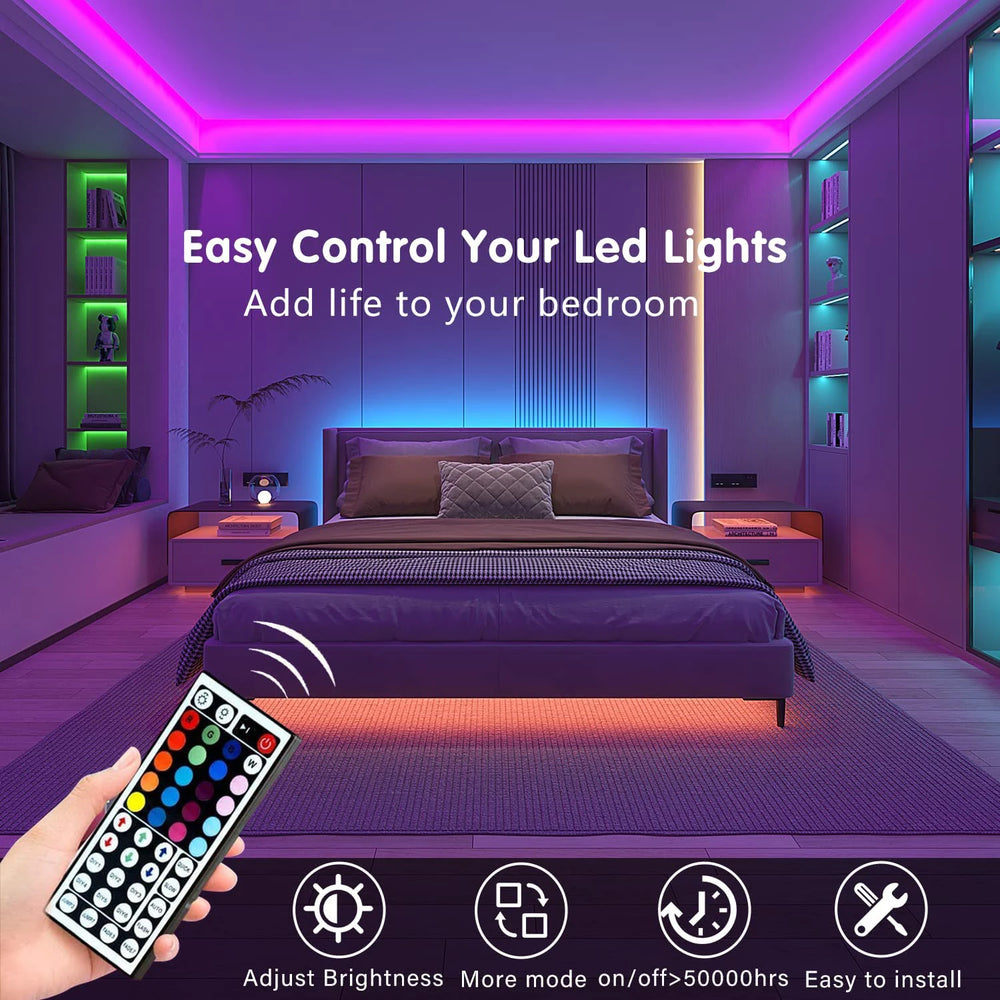 RGB USB LED Strip Lights | 24-Key or 44-Key Remote | Braviixx