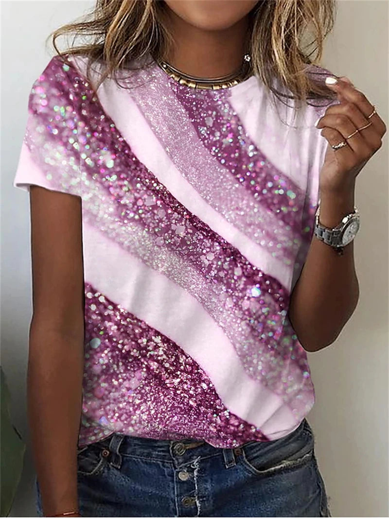 3D Print T-Shirt | Vintage Texture Casual Short Sleeve Tee | Braviixx