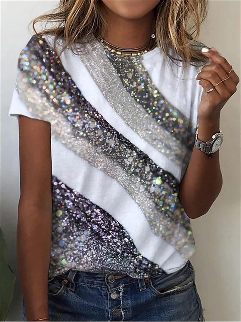 3D Print T-Shirt | Vintage Texture Casual Short Sleeve Tee | Braviixx