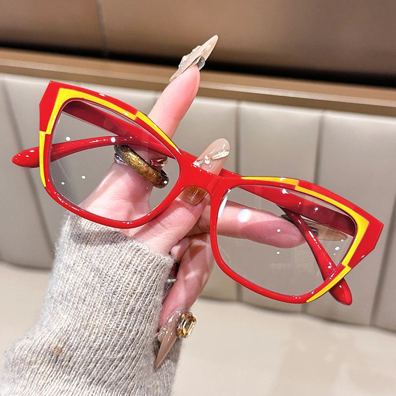 Women's Cat Eye Reading Glasses | Blue Light Blocking · Colour Block · Spring Hinge | +1.00 to +4.00 | Braviixx