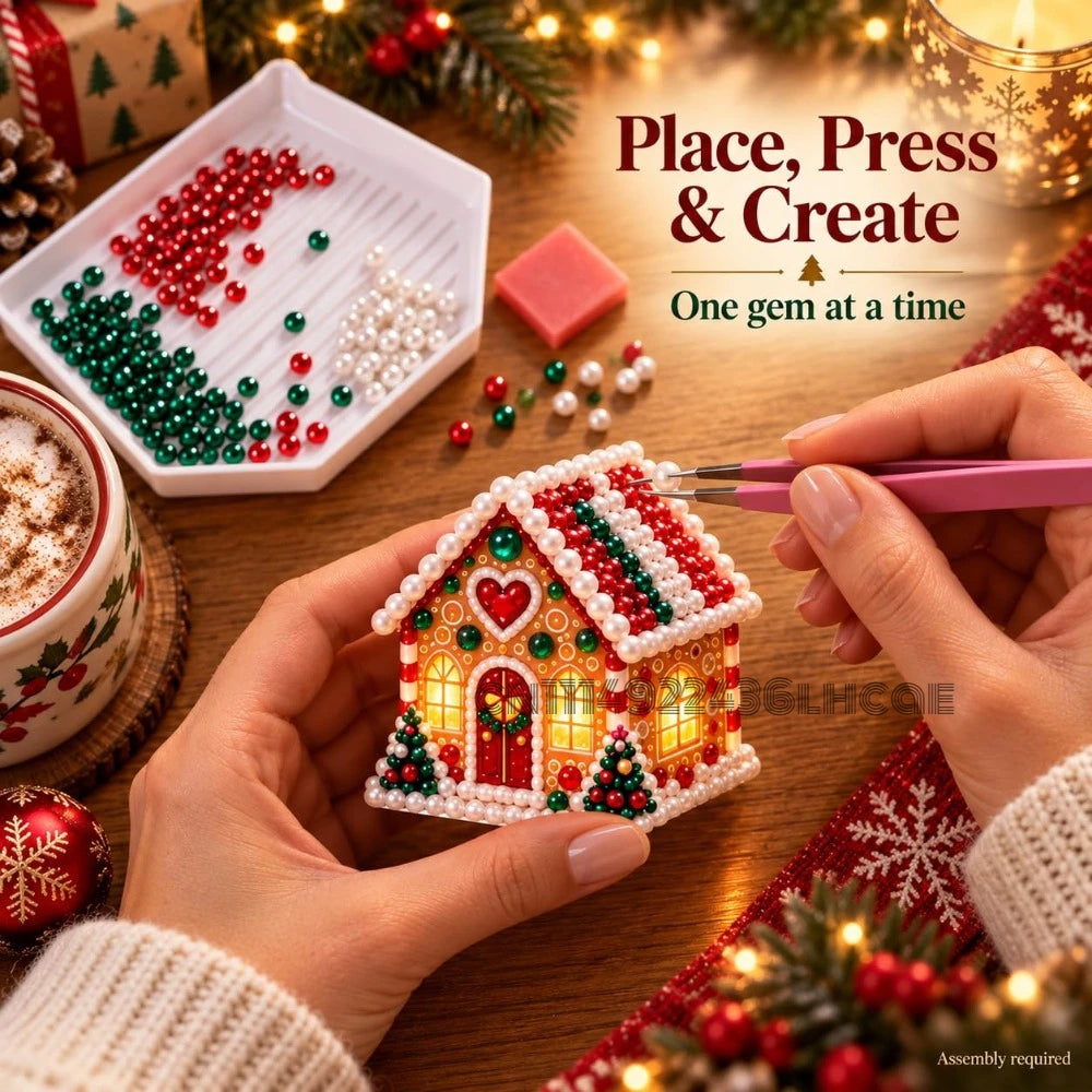 DIY 3D Gem Art Kit | Light-Up Village & Fantasy Designs | Braviixx