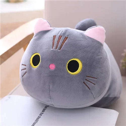 Cute Cat Plush Pillow & Sofa Cushion | Kawaii Stuffed Animal Toy | 20cm | Braviixx