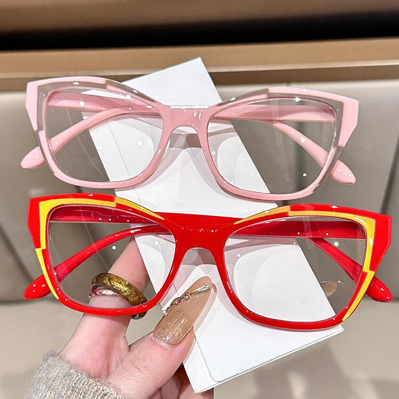 Women's Cat Eye Reading Glasses | Blue Light Blocking · Colour Block · Spring Hinge | +1.00 to +4.00 | Braviixx