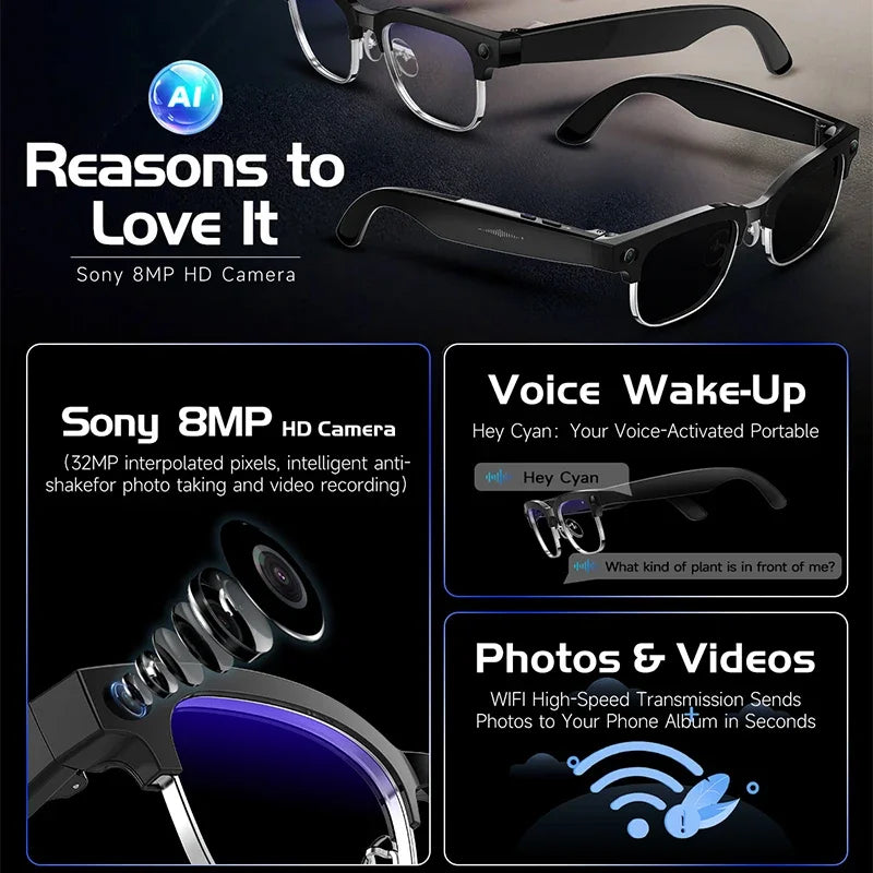 8MP AI Translation Camera Sunglasses | Braviixx