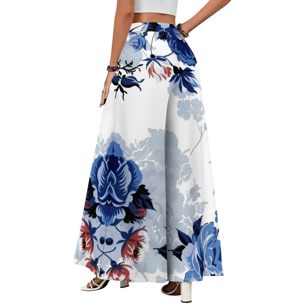 Womens 2025 Trendy High Waisted Wide Leg Pants Summer Casual  Palazzo Pants Flowy Beach Trousers with Pockets