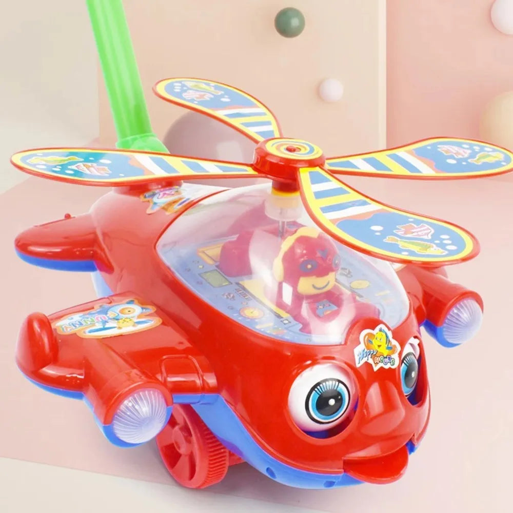 Push-Along Airplane Toy with Bell | Braviixx