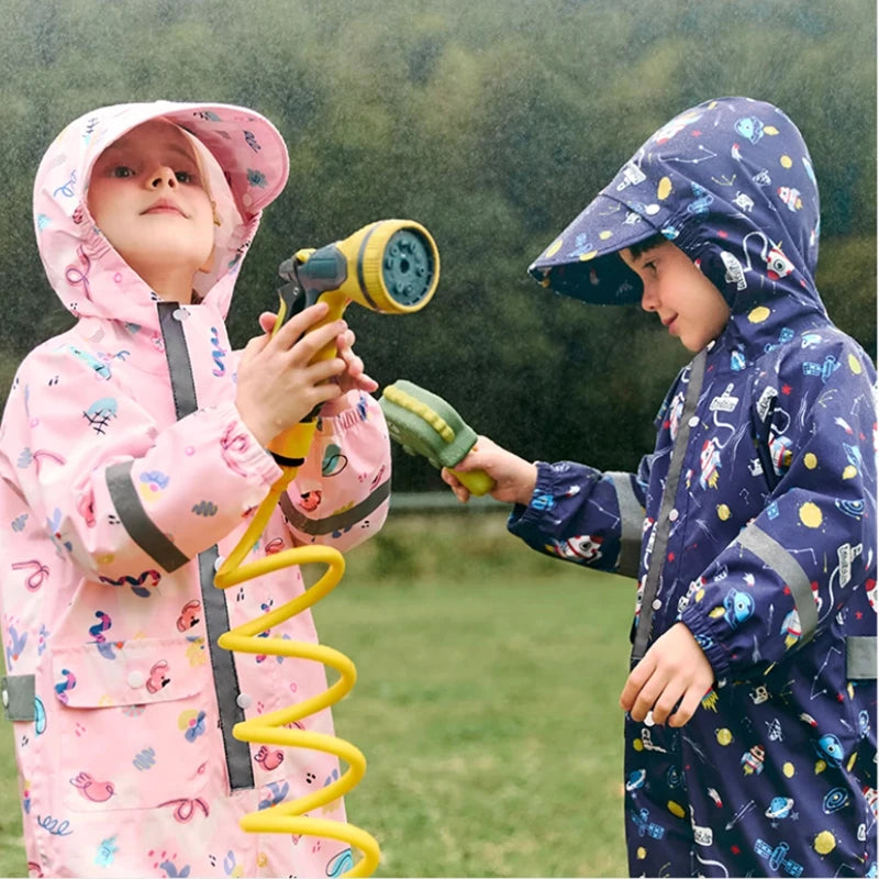 Kids’ Hooded One-Piece Rainwear | Braviixx