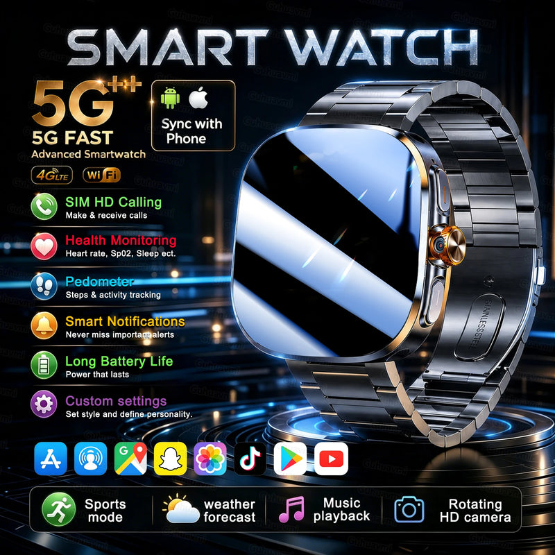 4G Smartwatch Phone | Rotating Camera, GPS & Wi-Fi | Braviixx