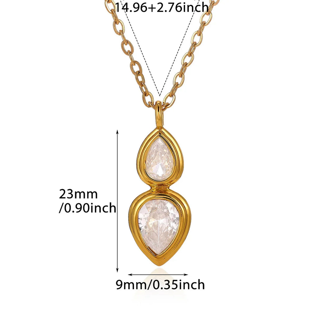 Flower Pendant Necklace with Sparkling Accents | Braviixx