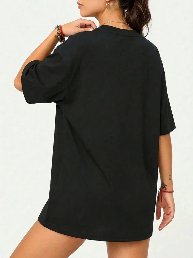 2026 Womens T-shirts Summer Cotton Casual O-Neck Short Sleeve Daily Cute Oversiz Tshirt Woman Clothes Daily Comfortable Tees Top