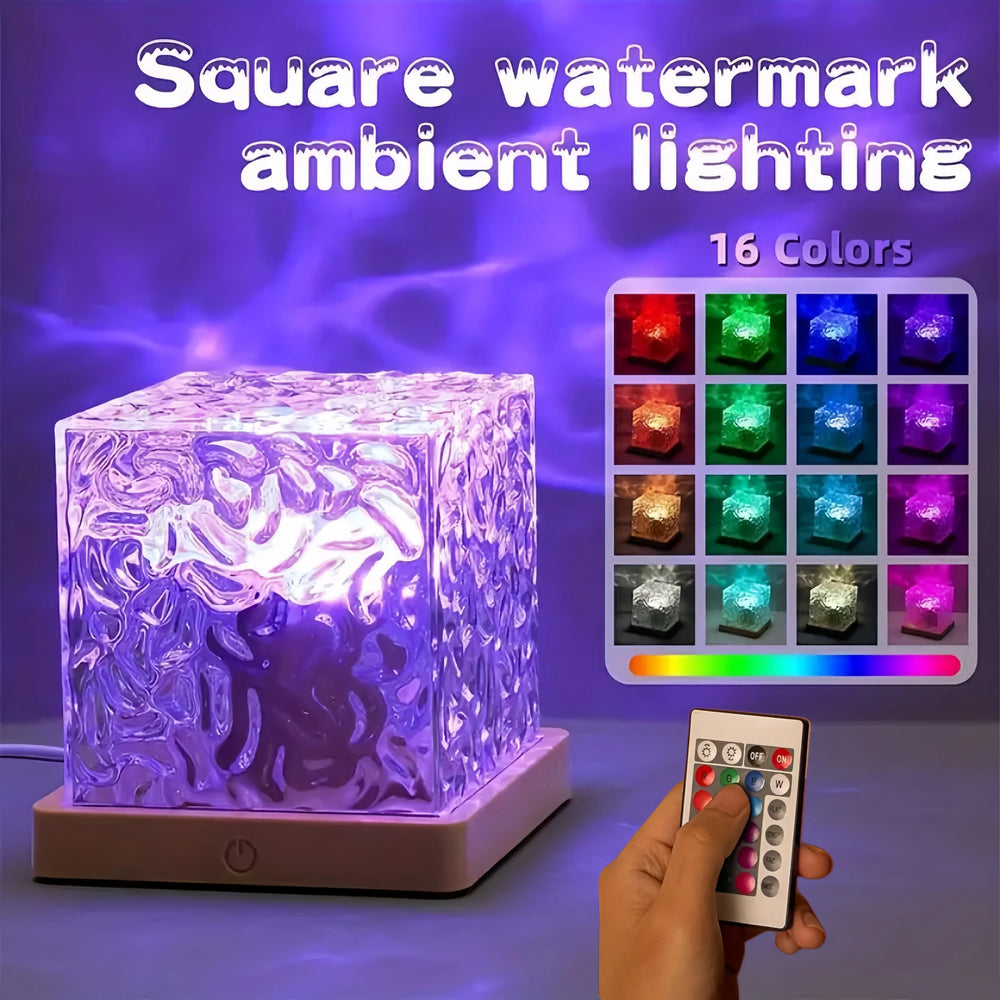 Water Ripple LED Projector Lamp | 16 Colours & USB Remote Control | Braviixx