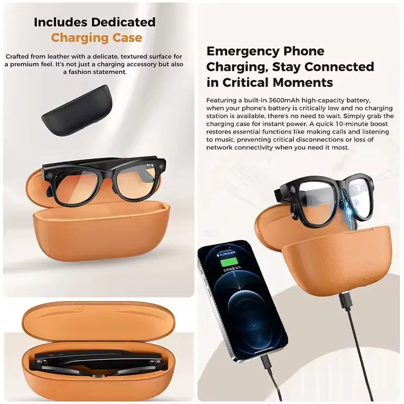 AI Smart Glasses with Camera | Bluetooth, Translation & Audio | Braviixx