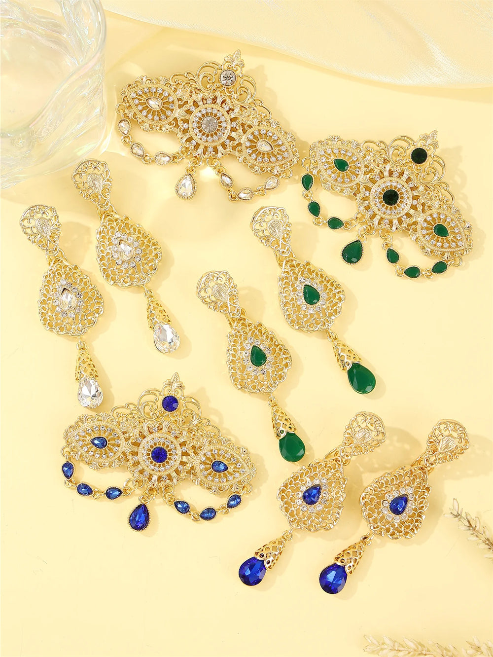 Moroccan-Inspired Brooch & Earrings Set | Braviixx