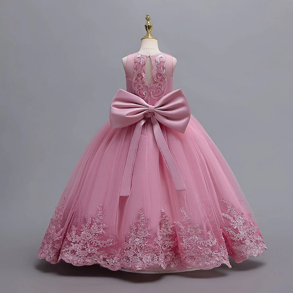 Girls Floral Long Ball-Gown Dress | Party Princess Dress | 3–4Y to 11–12Y | Braviixx