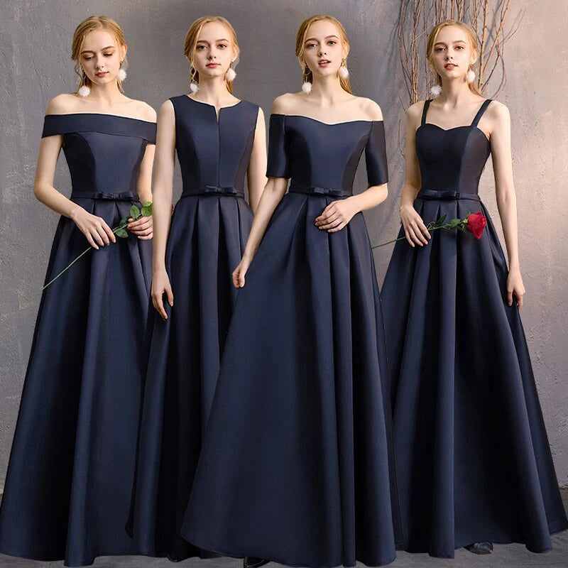 V-Neck Sleeveless Satin Ball Gown | Elegant Formal Bridesmaid & Prom Dress