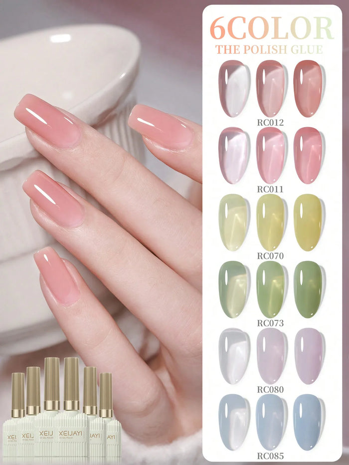 6-Color Gel Nail Polish Set, 15ml Bottles | Braviixx