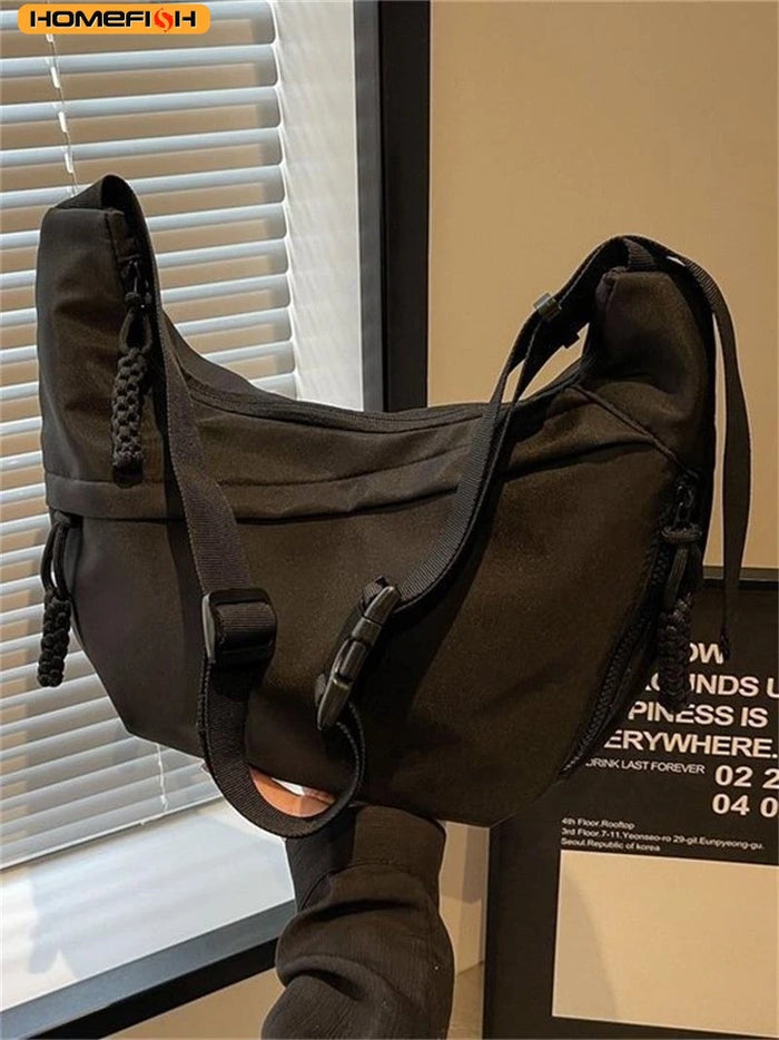 HOMEFISH 2026 New Fashion Large Capacity Casual Nylon Women Shoulder Bag Korean Style Hobos Bag Youth Crossbody Shoulder