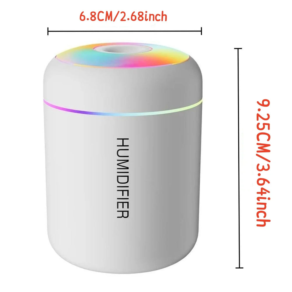 Mini USB Humidifier | 180 ml Tank & Colourful Lighting | Braviixx
