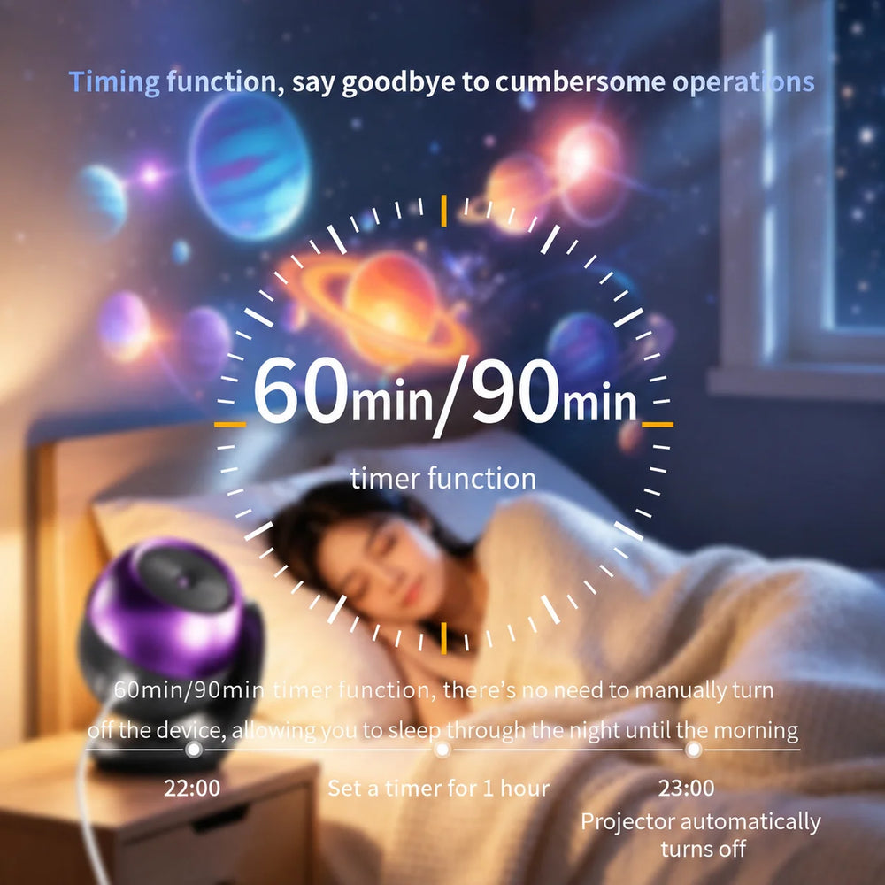 Galaxy & Holiday Projector | 24 Patterns & Auto-Off Timer | Braviixx