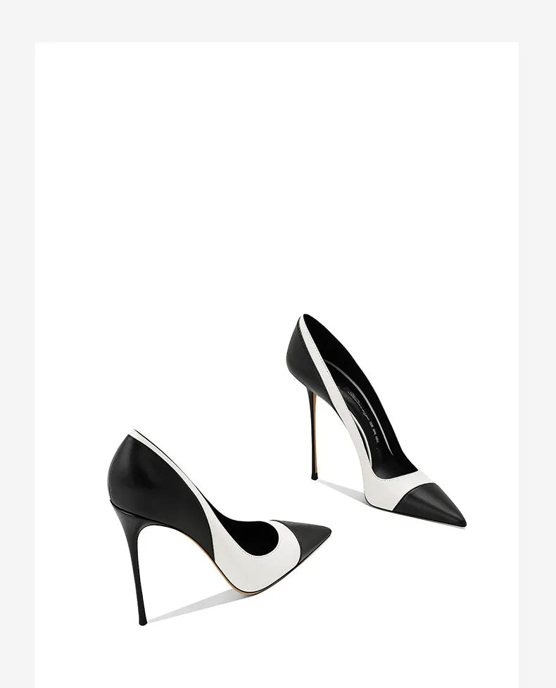 Women's Two-Tone Pointed-Toe Pumps | Stiletto Heel | Braviixx
