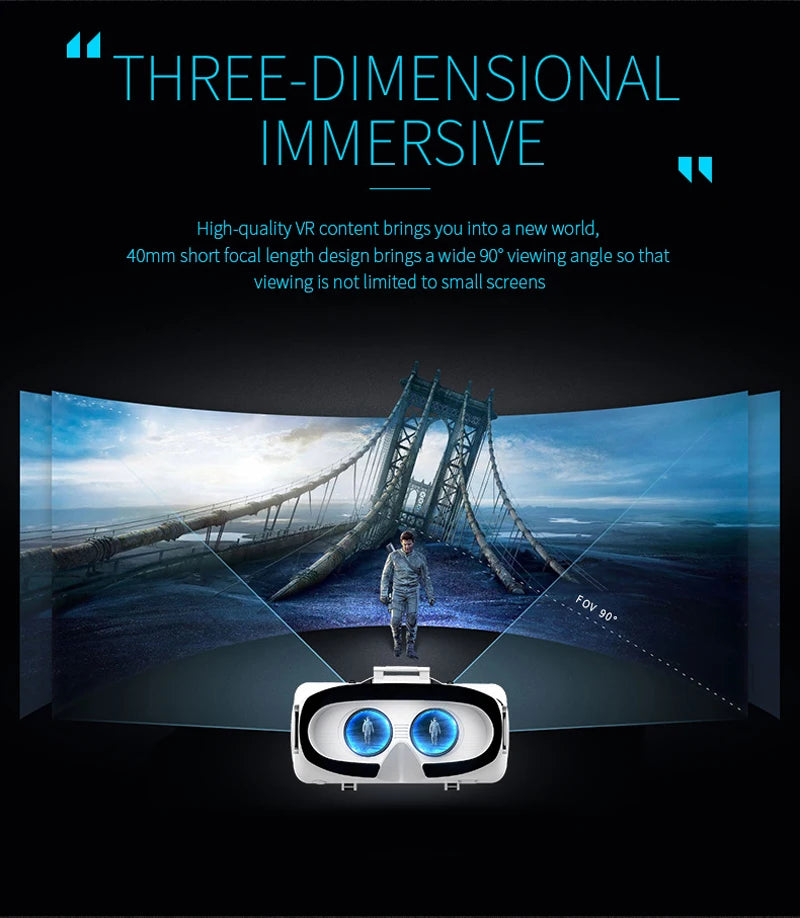Smartphone VR Glasses | Adjustable Focus & Remote Bundles | Braviixx