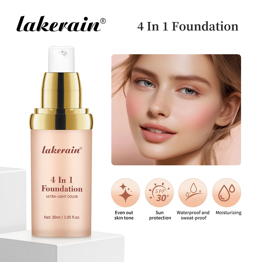 4 In 1 Foundation | Long-Wearing, Moisturizing, SPF 30 & Full Coverage | Braviixx