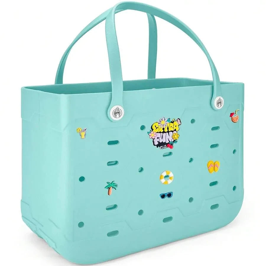 EVA Beach Tote Bag | Perforated Design & Twin Handles | Braviixx