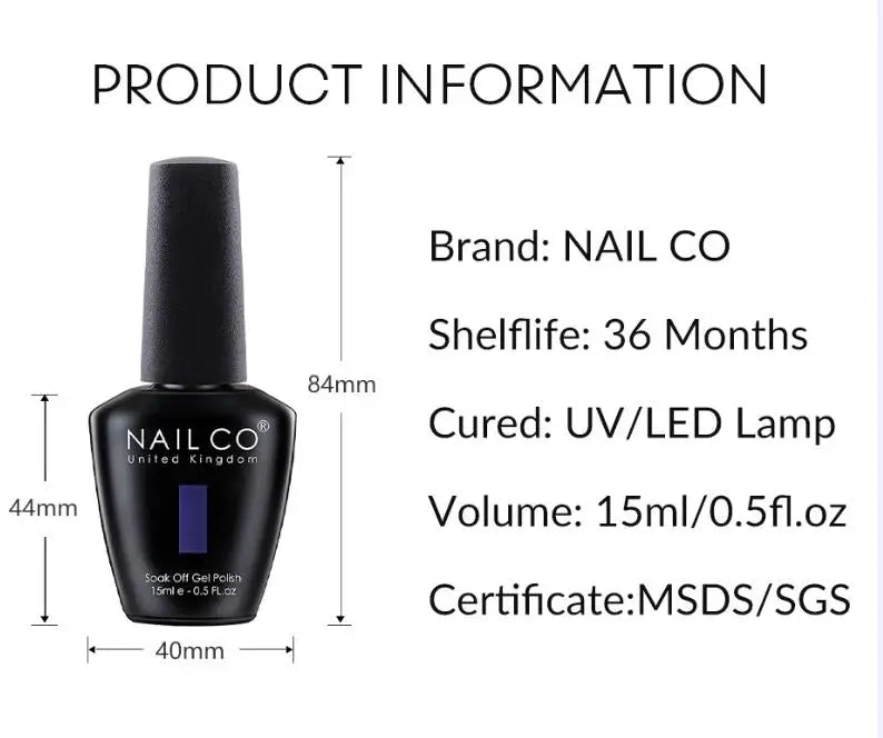15ml UV/LED Gel Nail Polish | Multi-Shade Collection | Braviixx