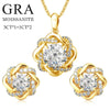 Women's Moissanite Jewellery | Twisted Halo Necklace, Earrings & Bangle Options | Braviixx