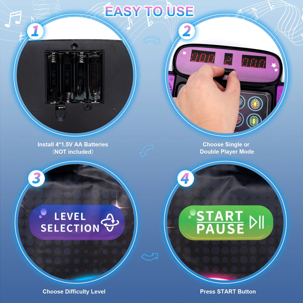 Electronic Dance Mat | Dual-Player Music Game | Braviixx
