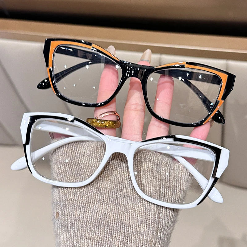 Women's Cat Eye Reading Glasses | Blue Light Blocking · Colour Block · Spring Hinge | +1.00 to +4.00 | Braviixx