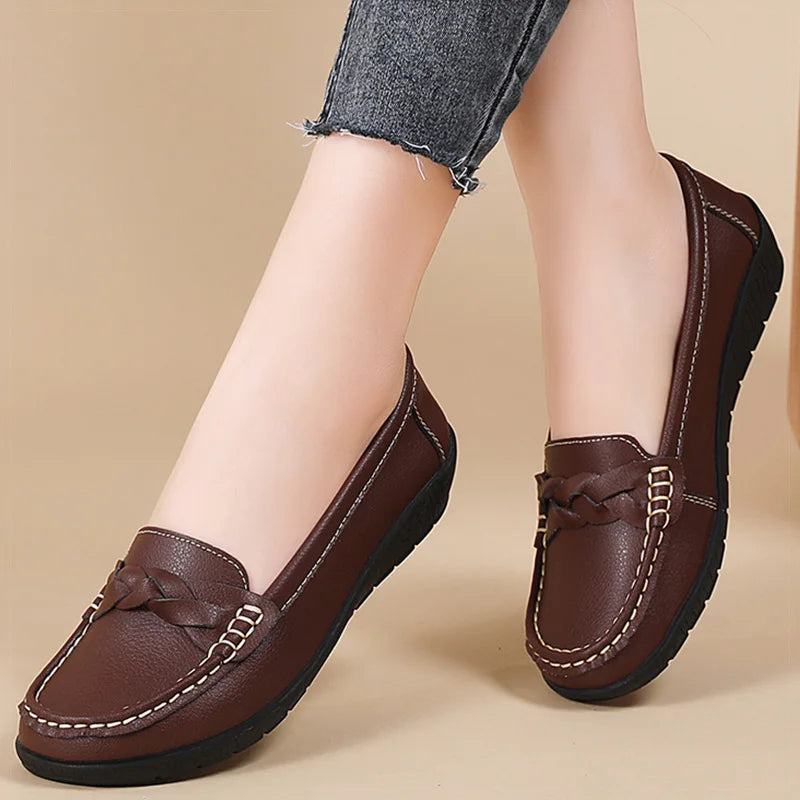 Braided-Detail Loafers | Round-Toe Slip-On Shoes | Braviixx