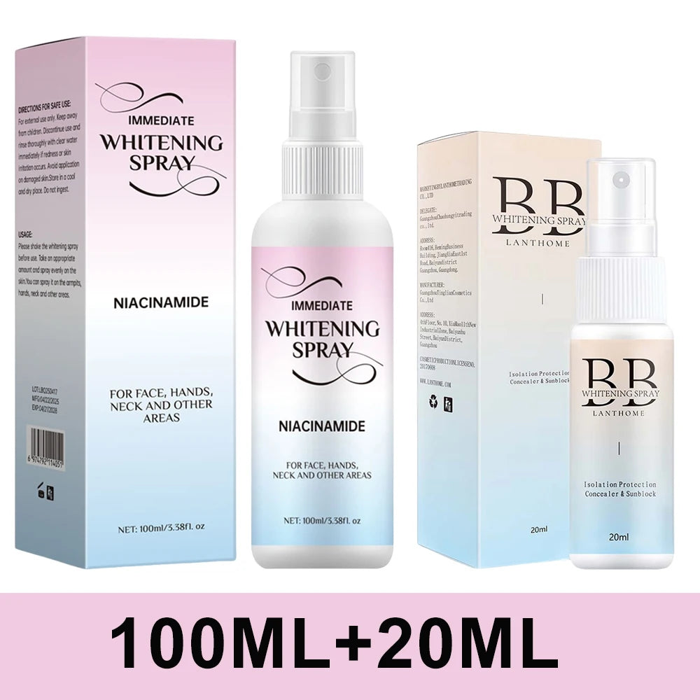 BB Whitening Spray & Brightening BB Cream | Moisturising Face Foundation | Skin Tone Perfecting Cosmetic