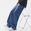 2026 spring and summer Men's Loose Jeans  Elastic Waist Wide Leg Y2K Denim Pants Straight Comfortable Brand Men's Clothing