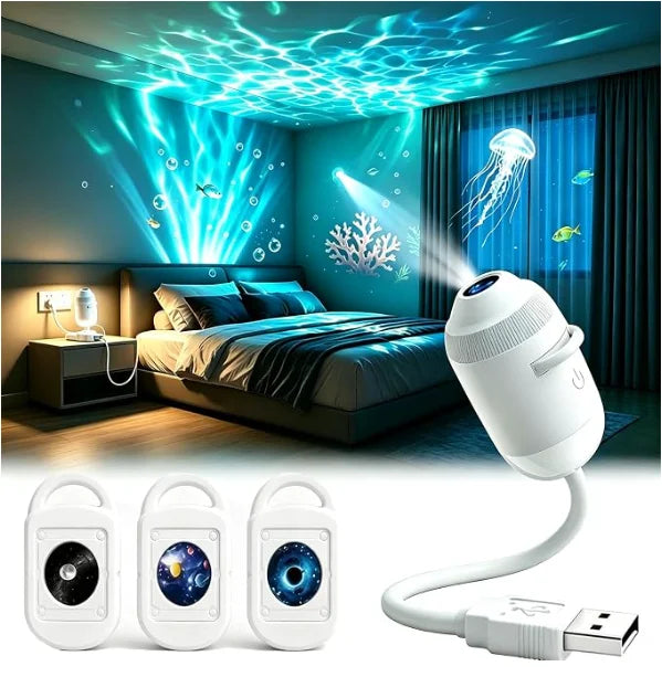 Galaxy & Ocean Rotating Night Light Projector | Braviixx