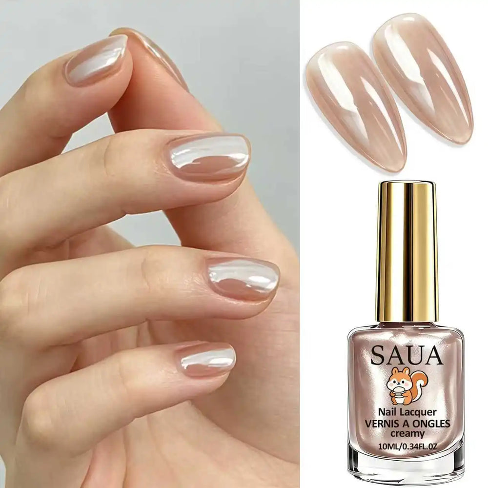 Champagne Pearl Nail Polish, 10ml | Braviixx