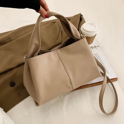 Minimalist PU Handbag | Detachable Crossbody Strap | Braviixx