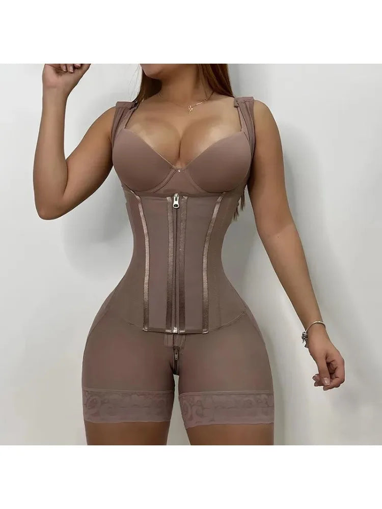 Colombian Faja Zip-Crotch Bodysuit | Firm Control | Braviixx