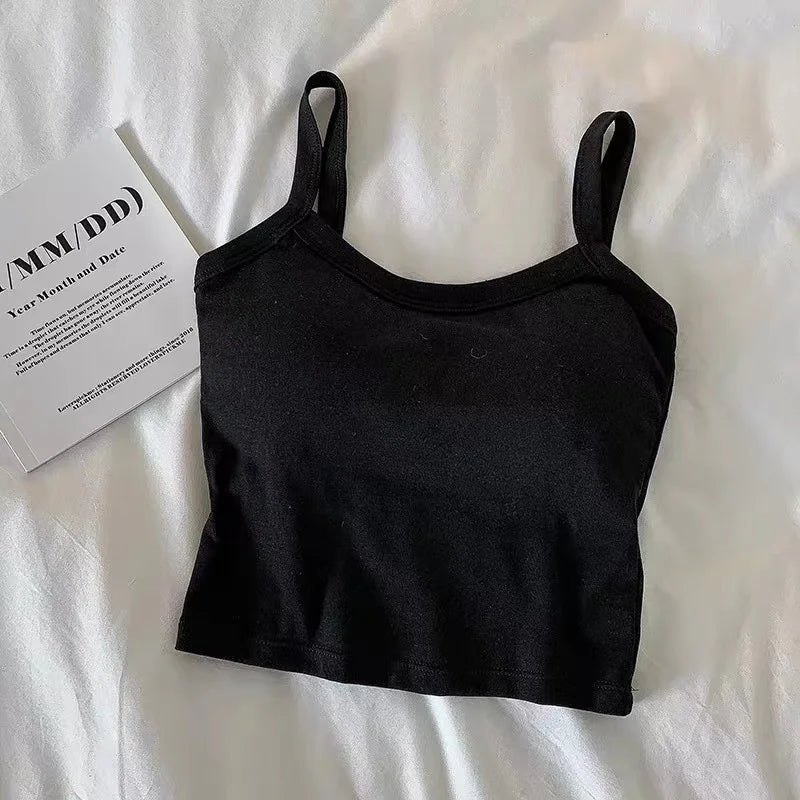 Women's Sleeveless Crop Top | Stretch Knit Camisole | Braviixx
