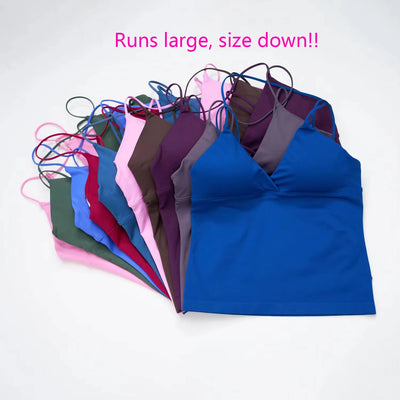 Women's Seamless Twist Front Longline Yoga Tank Top